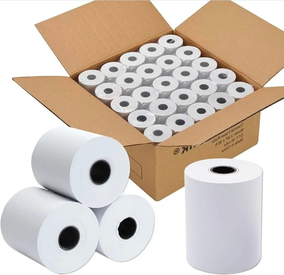 50 Thermal Paper Receipt Rolls for POS, Credit Card Terminals – 2 1/4" x 85' - Horizon Endless