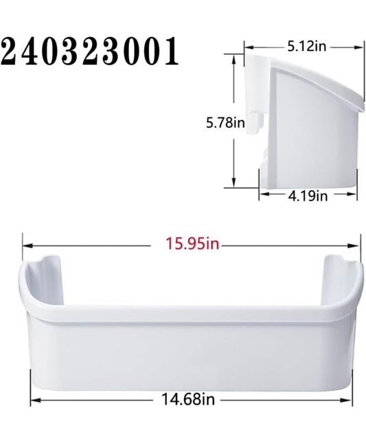 2 pack 240323001 Refrigerator Door Bin, 15.95in Side Fit for frigidaire Replacement for AP2115741, PS429724, AH429724, 240323007, fits most Frigidaire & Kenmore (NOT freezer door) , Easy install - Horizon Endless