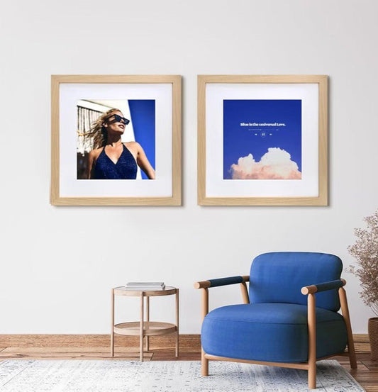 20x20 Wood Picture Frame with 16x16 Mat | Home Wall Decor - Horizon Endless