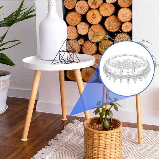 32Pcs Carpet Protector, Spiked Plastic Caster Cups Clear Round and Square Spiked Furniture Cups for Chair, Table, Sofa, Bookcases Furniture - Horizon Endless