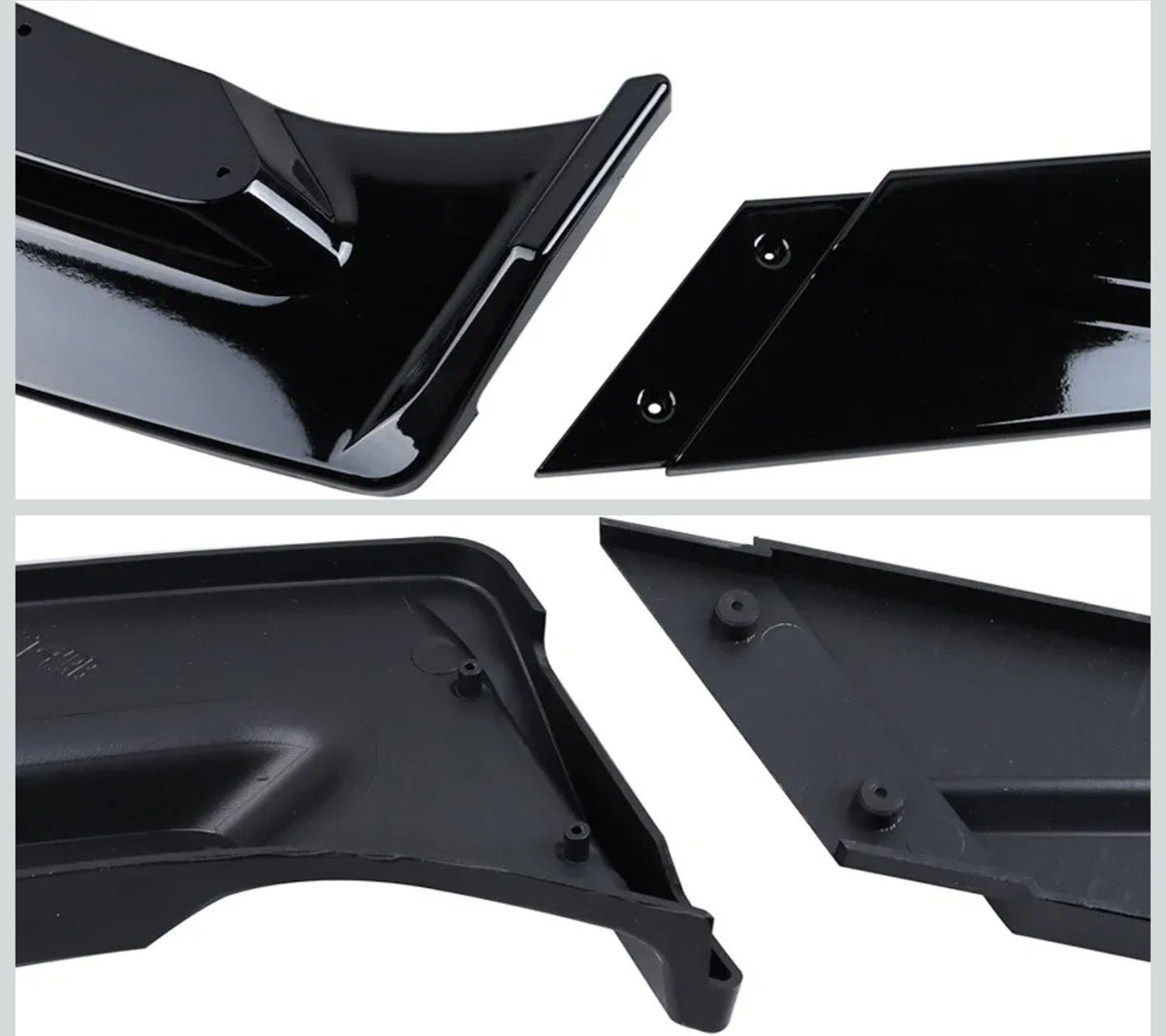 3pcs Front Bumper Lip Spoiler Kit Compatible with Chevy Malibu 2019-2025 Black - Horizon Endless