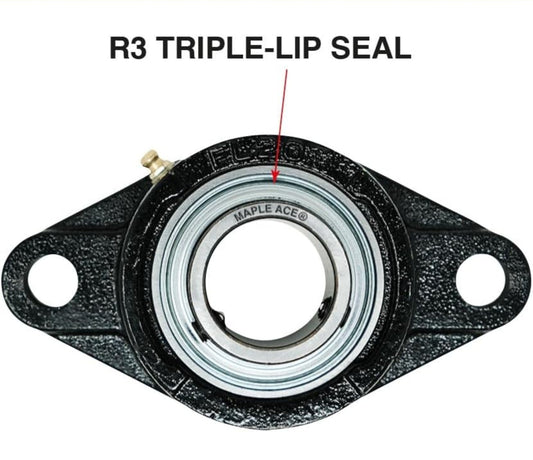 6 Pack UCFL205-16 Flange Bearing 1" Bore, Oval 2-Bolt Self-Aligning, Solid Base - Horizon Endless
