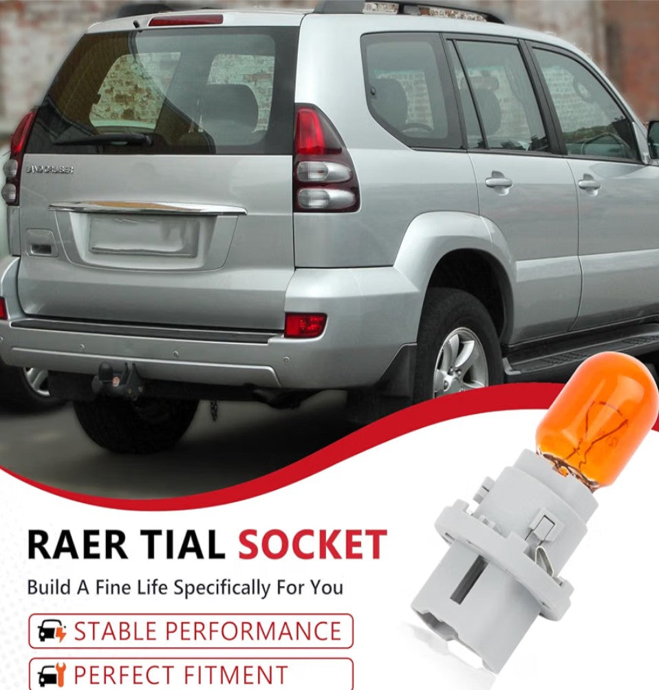 Tail Lamp Turn Signal Light Brake Stop Light Backup Reversing Lamp Socket Holder Kit Fit for Toyota Land Cruiser Prado 2700 4000 LC120 Replace OE 81555-13510 81555-60700 81565-60620