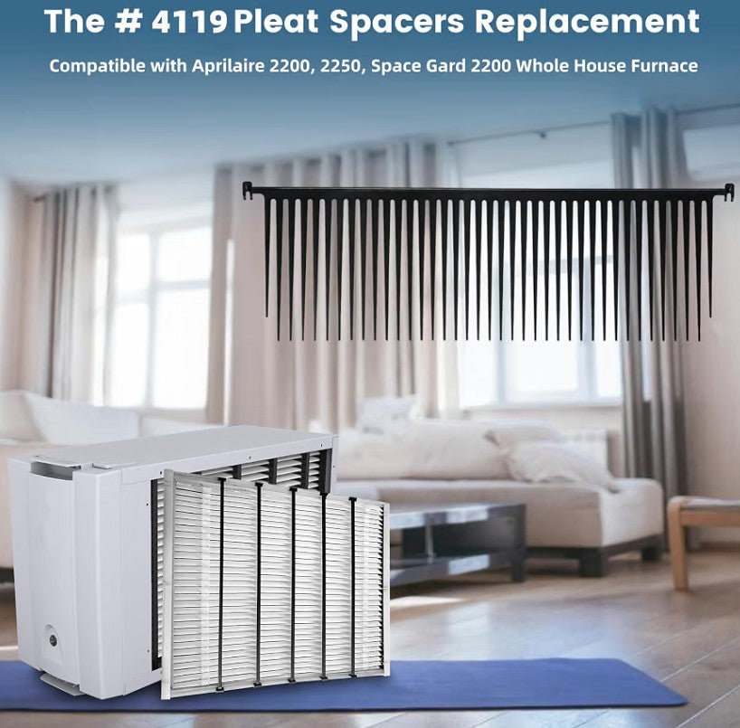 6-Pack Aprilaire 4119 Pleat Spacers Replacement for Aprilaire 2200 & 2250 | Compatible with Space-Gard 2200 Whole House Furnace Filters