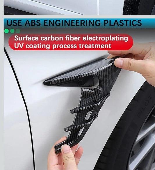 Carbon Fiber Style Side Camera Protection Decor Cover For Tesla Model 3 Model Y - Horizon Endless