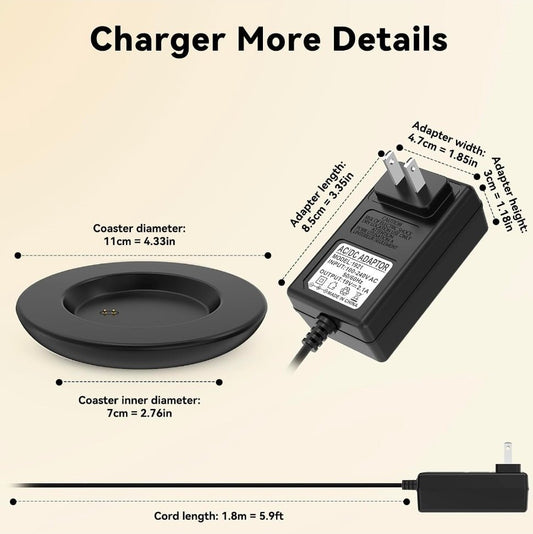 Smart Mug Charging Coaster & Compatible Power Cord - Replacement Charger for Mugs - Horizon Endless
