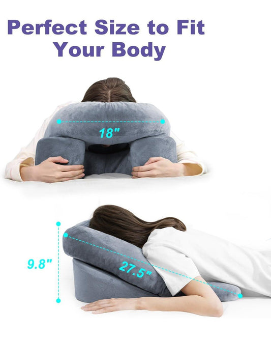 Face Down Pillow After Eye Surgery & Vitrectomy – Memory Foam Pillow with Face Cutout - Horizon Endless