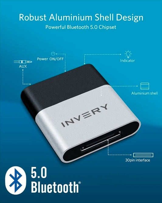 INVERY 30 Pin Bluetooth Adapter Receiver for Bose iPod iPhone Sounddock - Horizon Endless