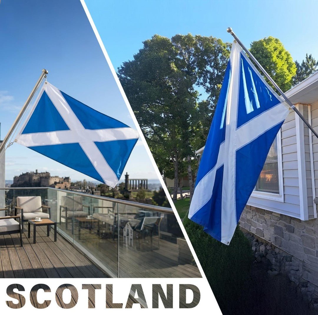 Premium Scotland Flag 3x5 Ft Outdoor Double Sided Heavy Duty 210D Nylon | Scottish National Flag with Brass Grommets & Reinforced 4-Stitch Hemming - Horizon Endless