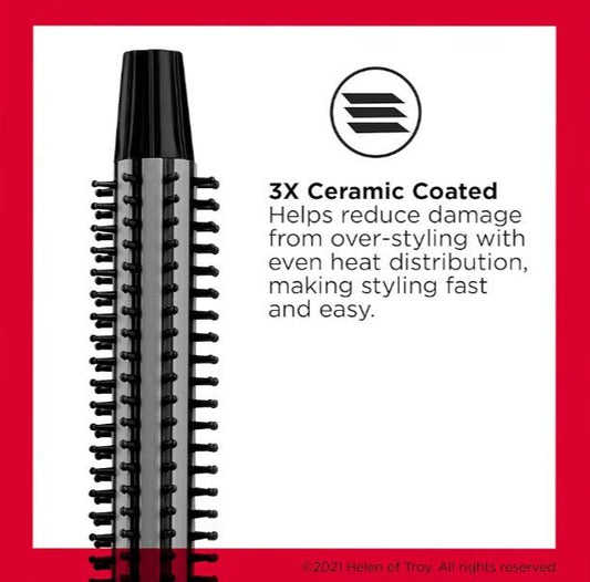 Revlon 3/4" Triple Ceramic Curling Brush for Smooth Curls & Waves - Horizon Endless