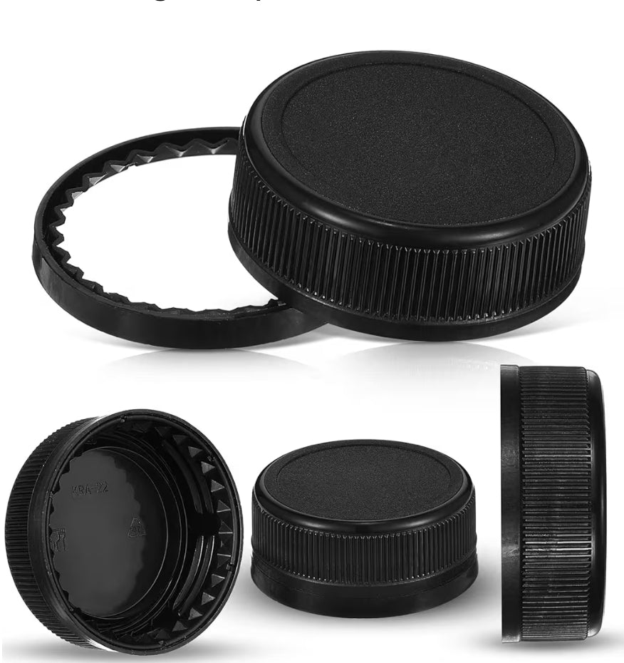 100 Pcs 38 mm Caps for Empty Juice Bottles, Tamper Seal Lids, Black
Plastic Bottle Caps Container Lids Bottle Caps, for Crafts DIY, 4, 8, 12, 16, and 32 oz Containers