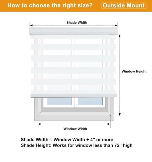 White 52" x 72" Cordless Zebra Blinds for Windows Light Filtering Day And Night - Horizon Endless