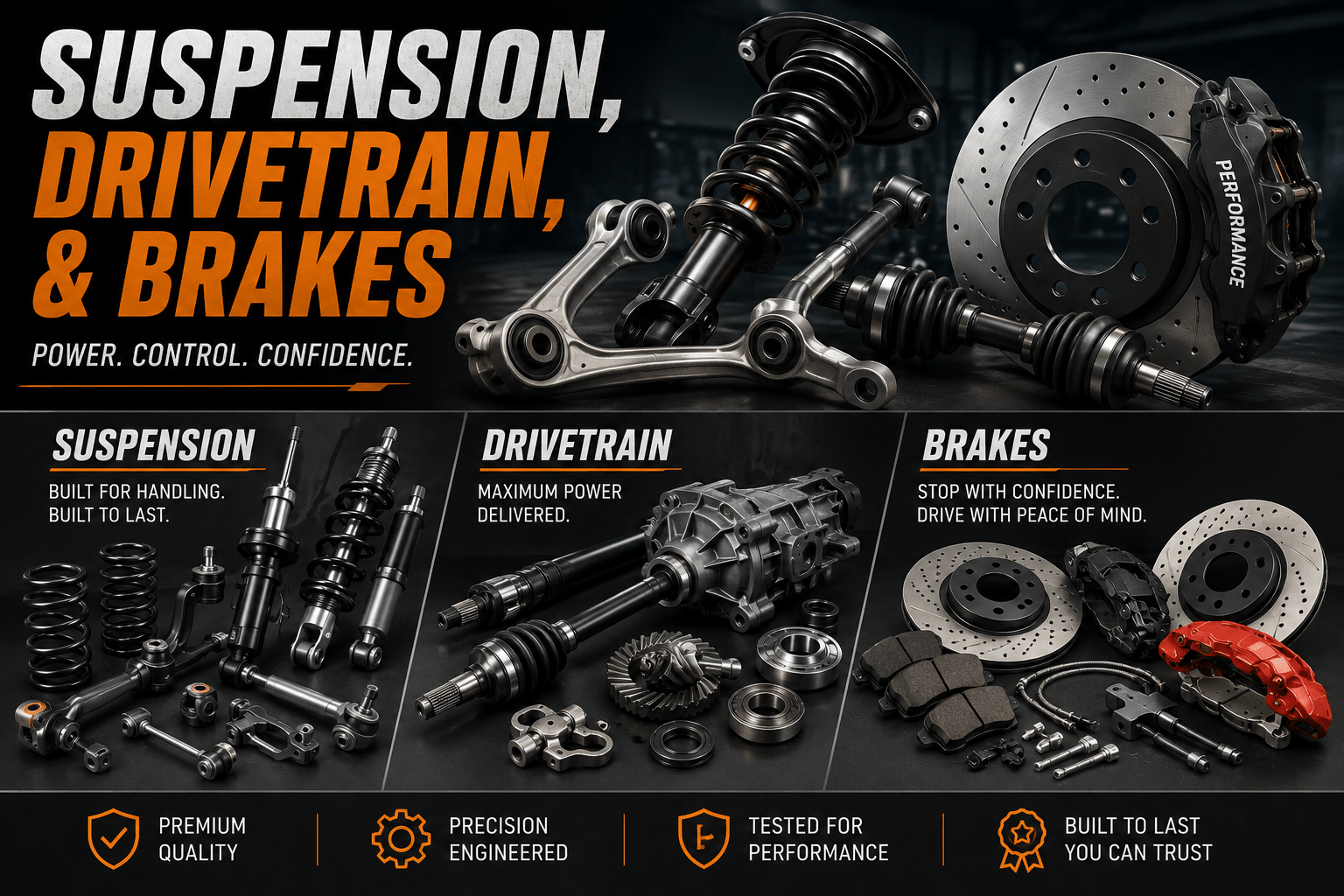 Vehicle Suspension, Drivetrain, & Brakes - Horizon Endless