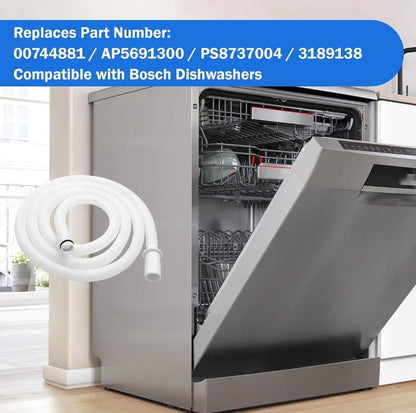 00744881 Dishwasher Drain Hose Replacement for Bosch Dishwashers | Replaces AP5691300, PS8737004, 3189138 - Horizon Endless