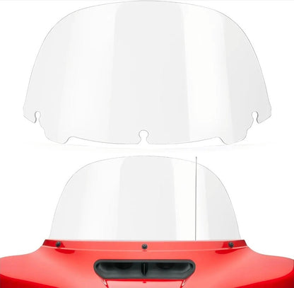 10" Clear Windshield Round Windscreen Wind Splitter Wind Deflector Compatible with Harley Davidson Touring Electra Glide Ultra Classic Street Glide Ultra limited Tri Glide 2014-2023 - Horizon Endless