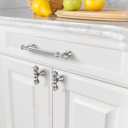 Brushed Nickel Cabinet Handles - 5 Inch Drawer Pulls, Zinc Alloy Set of 10 - Horizon Endless
