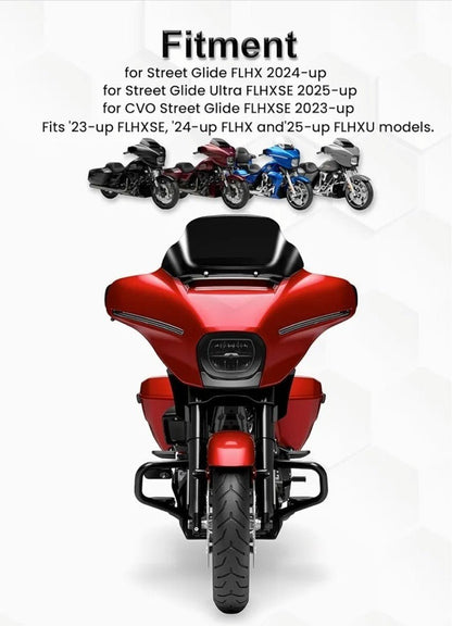 10" Windshield Windscreen Wind Deflector For Harley Touring Street Glide 2024-25 - Horizon Endless