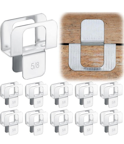 100 Pcs 5/8'' Plywood H Clip for Roofing Panel Plywood, Silver Sheathing Clip, Steel Box Clips, Panel Edge Sheathing Clip, Quick‑Installation, Hot‑Dipped Galvanized for Extended Life - Horizon Endless
