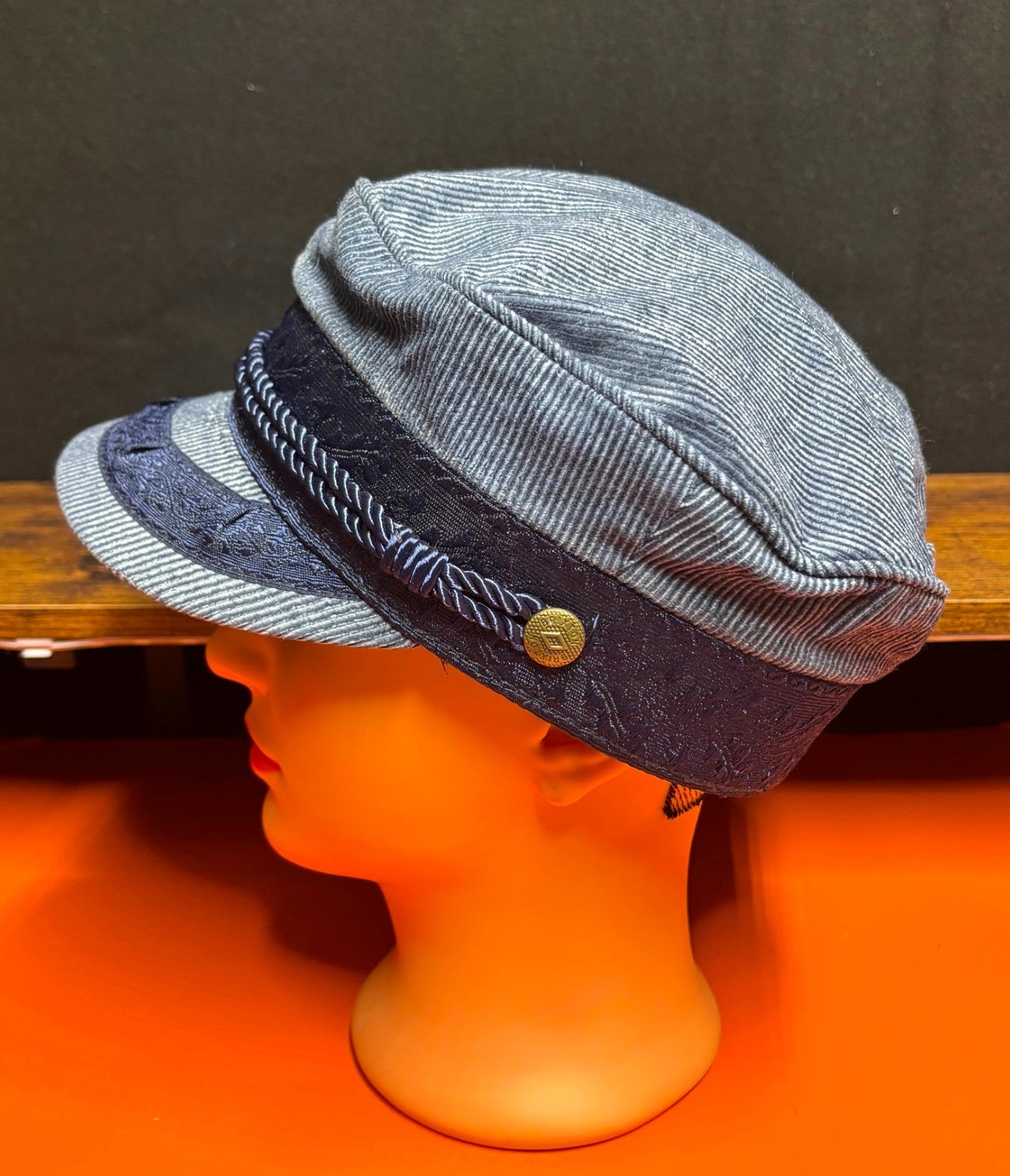 Brixton Women’s Navy Albany Fiddler Cap XS Fisherman Style