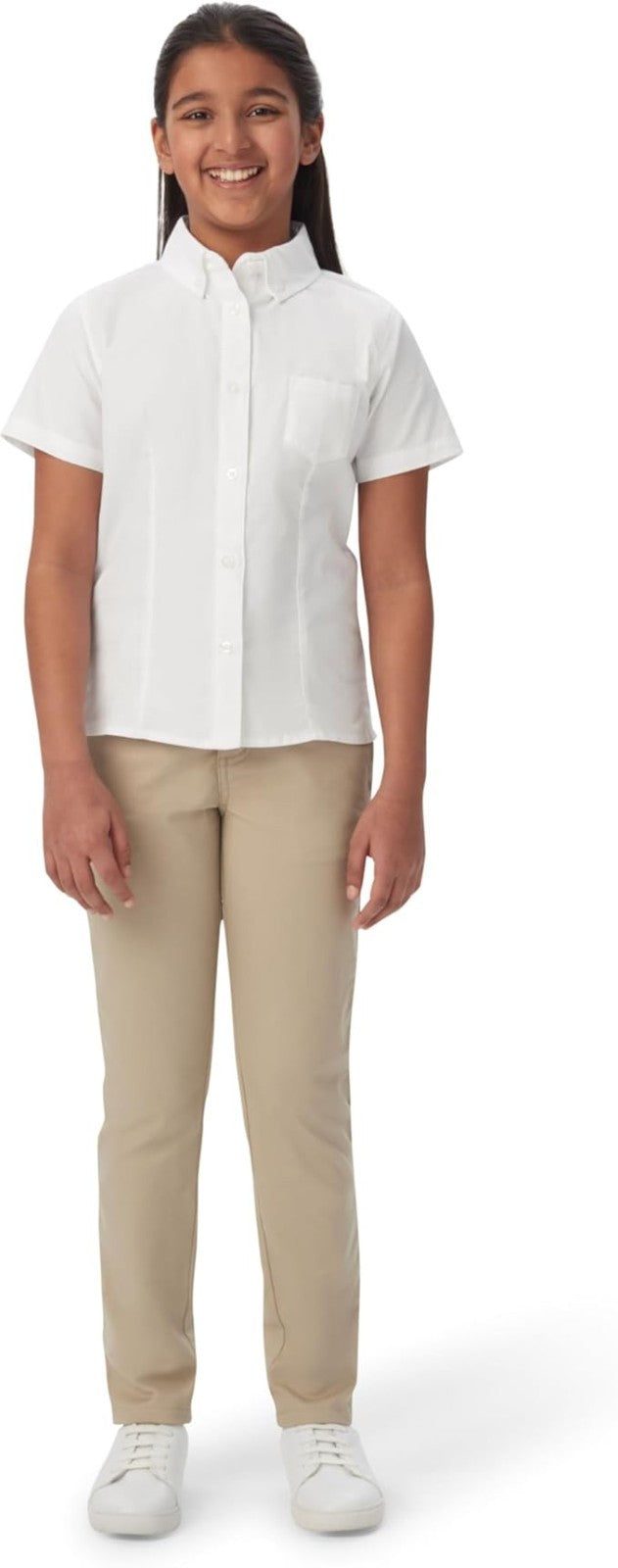 French Toast Girls School Uniform Short Sleeve Button-Up Dress Shirt Size 14