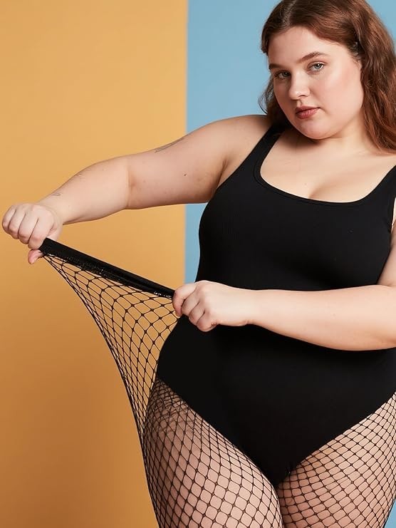 4pk Plus Size Women Fishnet Stocking Pantyhose Nylon Mesh Sexy Tights XL-4XL