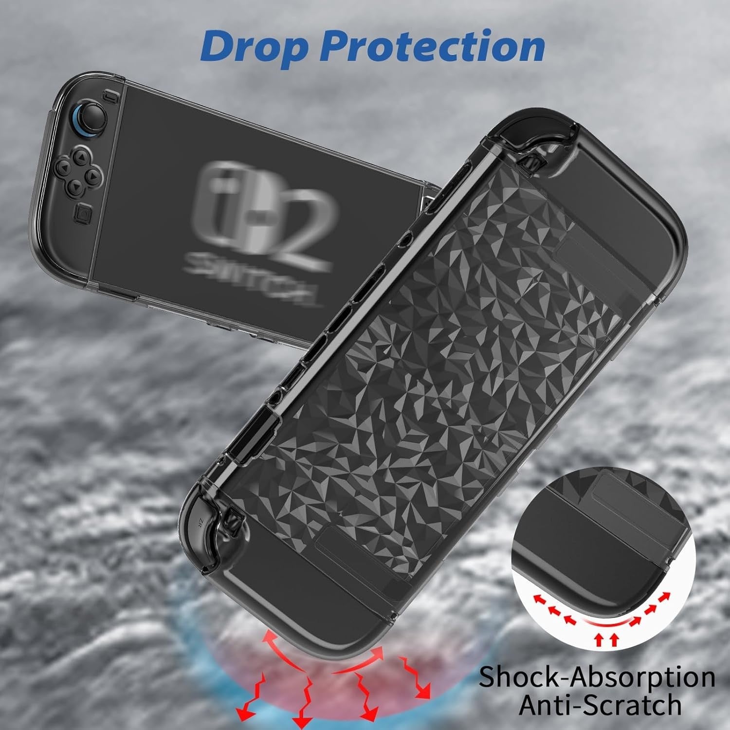 Case for Nintendo Switch 2,Protective Case with Screen Protector and Grip Cover