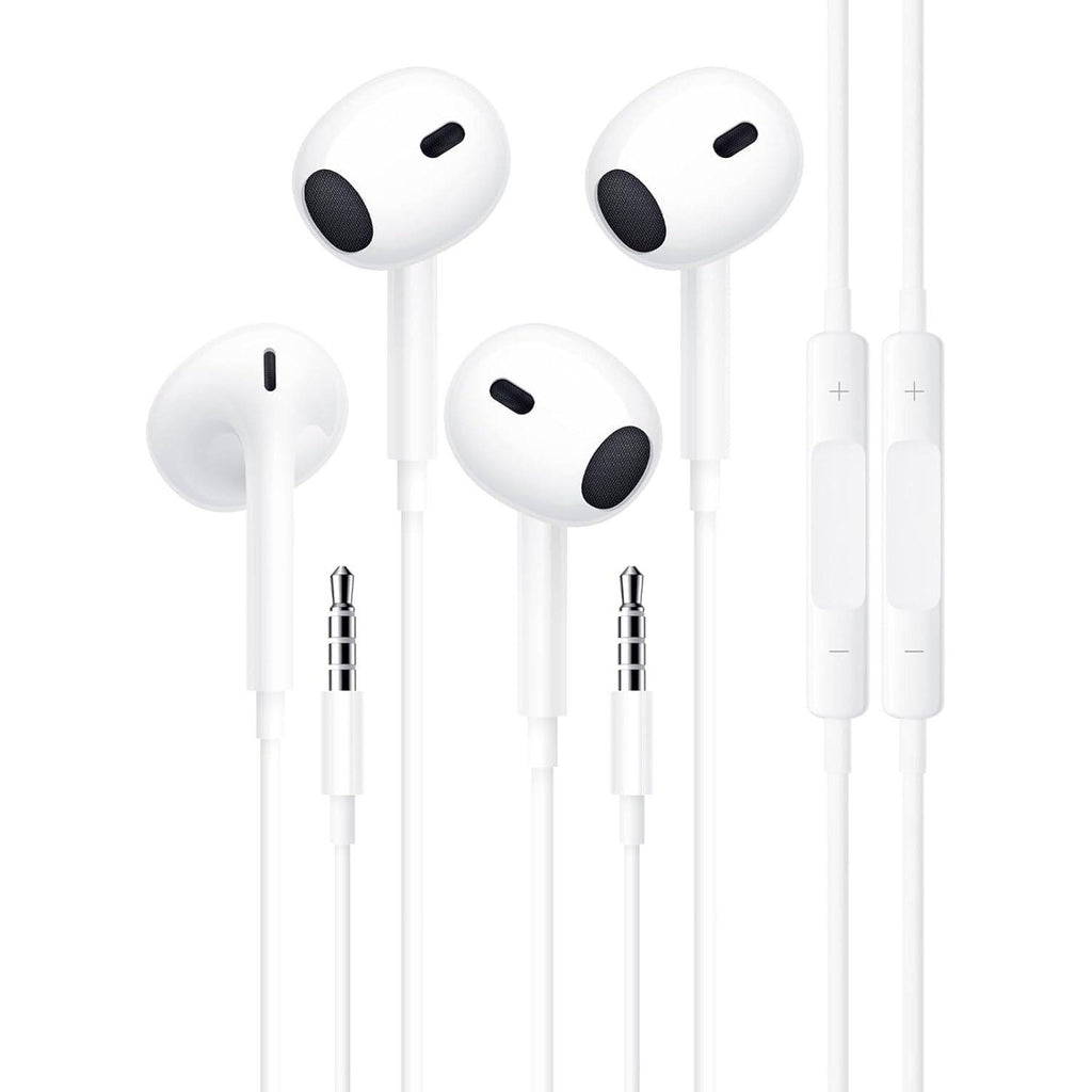 2pack Wired Earphones Half in Ear Comfortable Ergonomic Design for Music