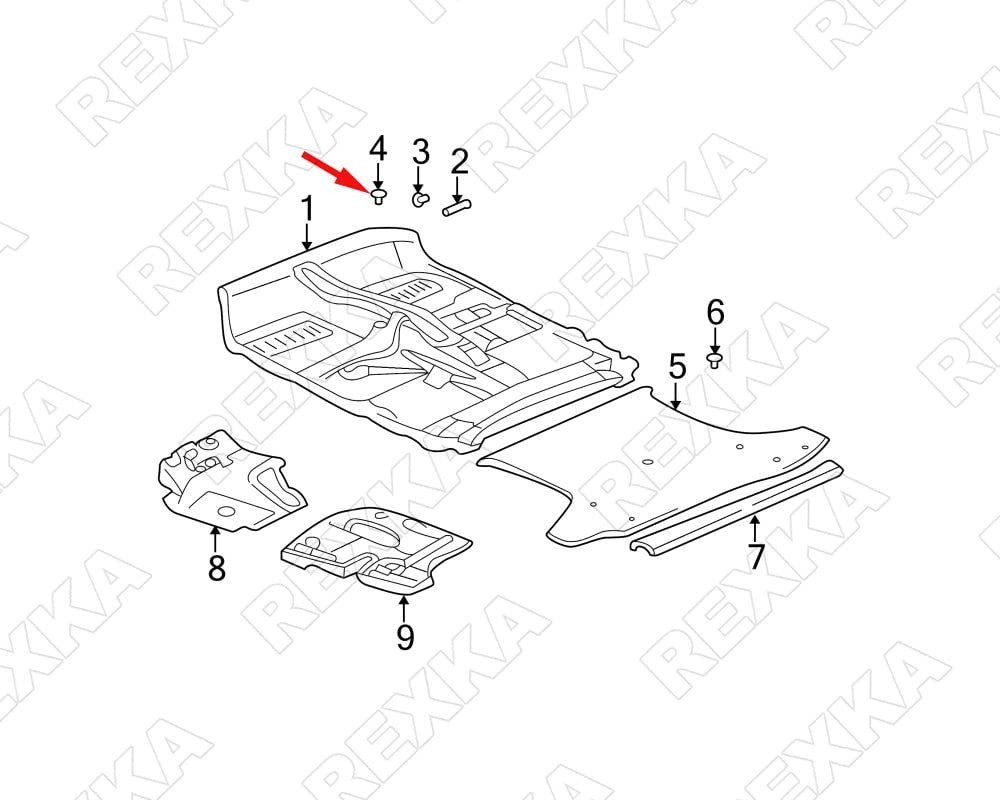 25pcs Rexka Hood Insulation Retainer Clip Compatible w/ 90467-09050 90467-A0003