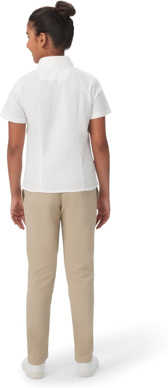 French Toast Girls School Uniform Short Sleeve Button-Up Dress Shirt Size 14