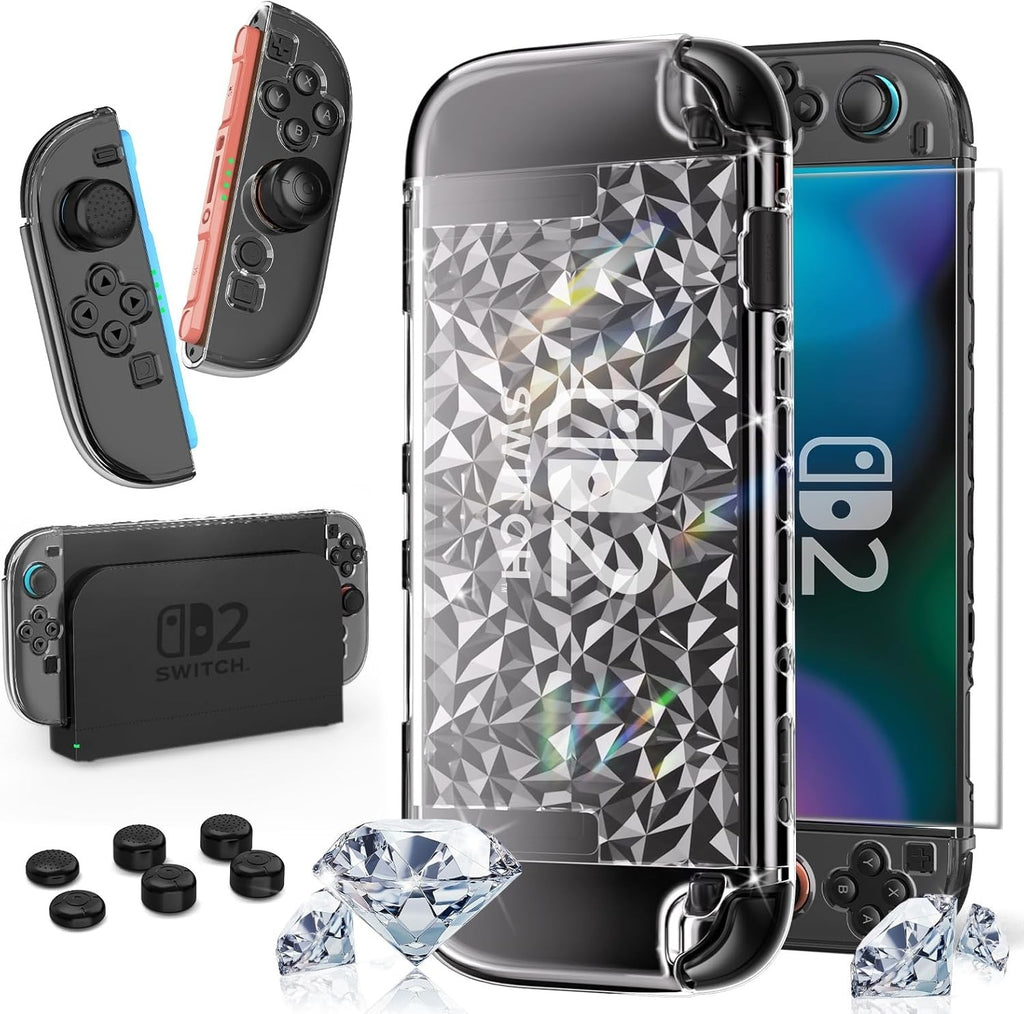 Case for Nintendo Switch 2,Protective Case with Screen Protector and Grip Cover