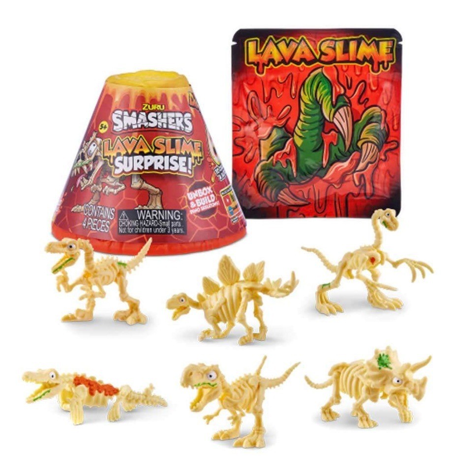 ZURU Smashers Lava Slime Surprise Dino Dig Unbox & Build Dinosaur Toy