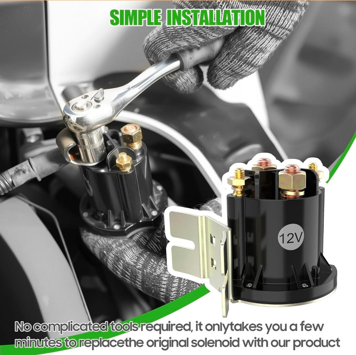 Yamaha Golf Cart Solenoid - 12V Starter Relay for G29 & More - High Quality 4-Terminal - Horizon Endless