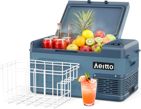 12V Portable Car Fridge Freezer Combo – 20 Quart Electric Cooler for Travel & Camping - Horizon Endless