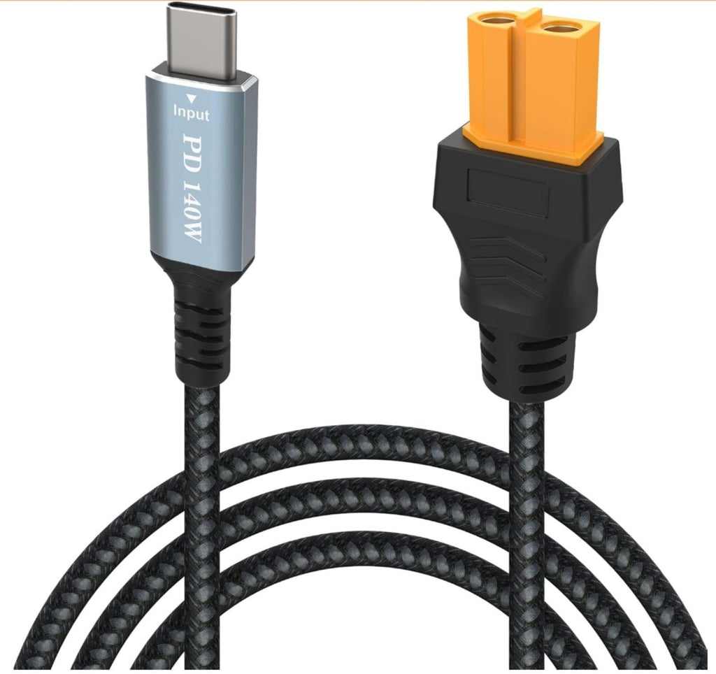 140W USB C to XT60 Fast Charging Cable XT60 Female to Type-C Male For M7 M6 M6D - Horizon Endless