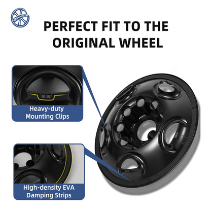 16" Black Wheel Skins 4-Pack for Chevy Express & GMC Savana 2500/3500 (2003-2026) | 8-Lug Steel Wheels - Horizon Endless