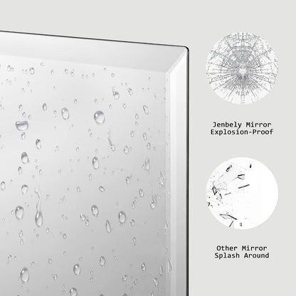 16x24 Inch Rectangle Frameless Mirror, Beveled Bathroom Mirror Frameless Wall Mirror with 1" Beveled Edge, Tempered Glass, HD,Shatterproof, for Bathroom Vanity, Entryway, Living Room - Horizon Endless