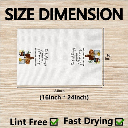 16x24 Inches Memaw Grandma Kitchen Towels Gifts for Memaw Dish Tea Towels - Horizon Endless