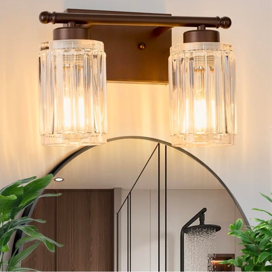2 Light Bathroom Light Fixtures Modern ORB 12 Inch Vanity Lights for Bathroom Lighting Fixtures Over Mirror with Thickened Glass Shade for Cabinet Mirror Bedroom Hallway - Horizon Endless