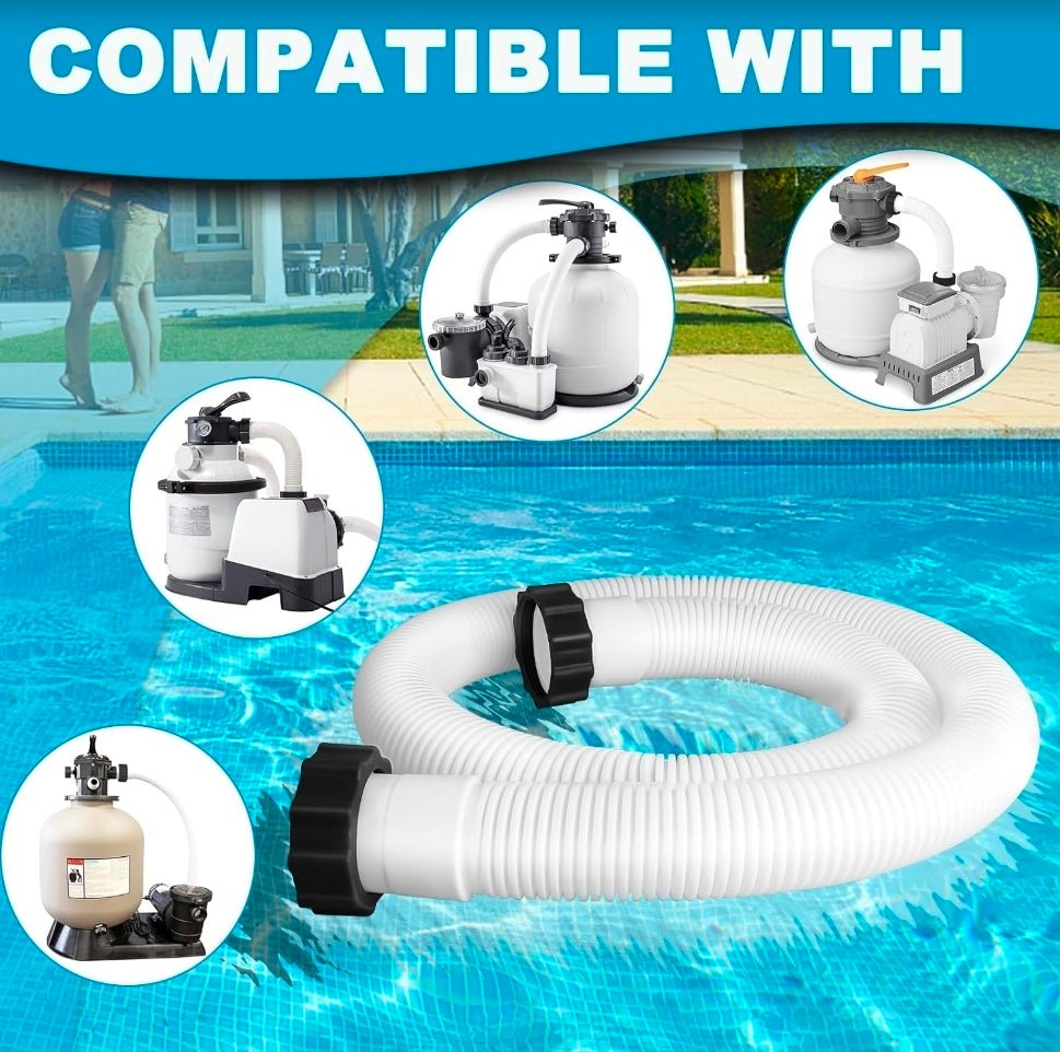 2 Pcs Pool Hoses for Above Ground Pools 1 1/2 Inch Diameter 59" Long Pool Pump Hose Replacement Filter Pump Hose Accessories - Horizon Endless