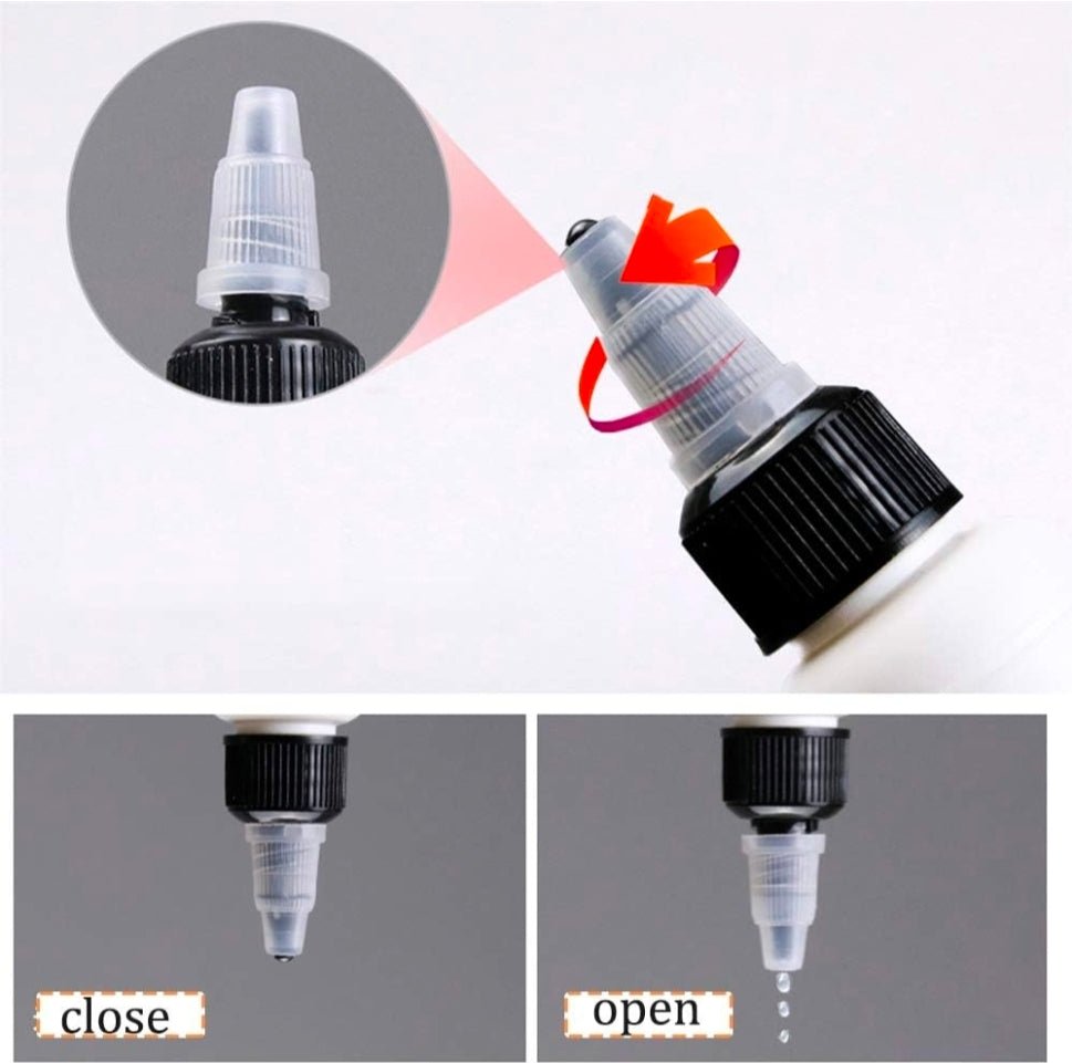20-Pack 4oz/120ml Plastic Boston Squeeze Bottles with Twist Top Cap White LDPE Bottles for Liquids, Inks, Oils, Crafts, Kitchen, Household - Horizon Endless