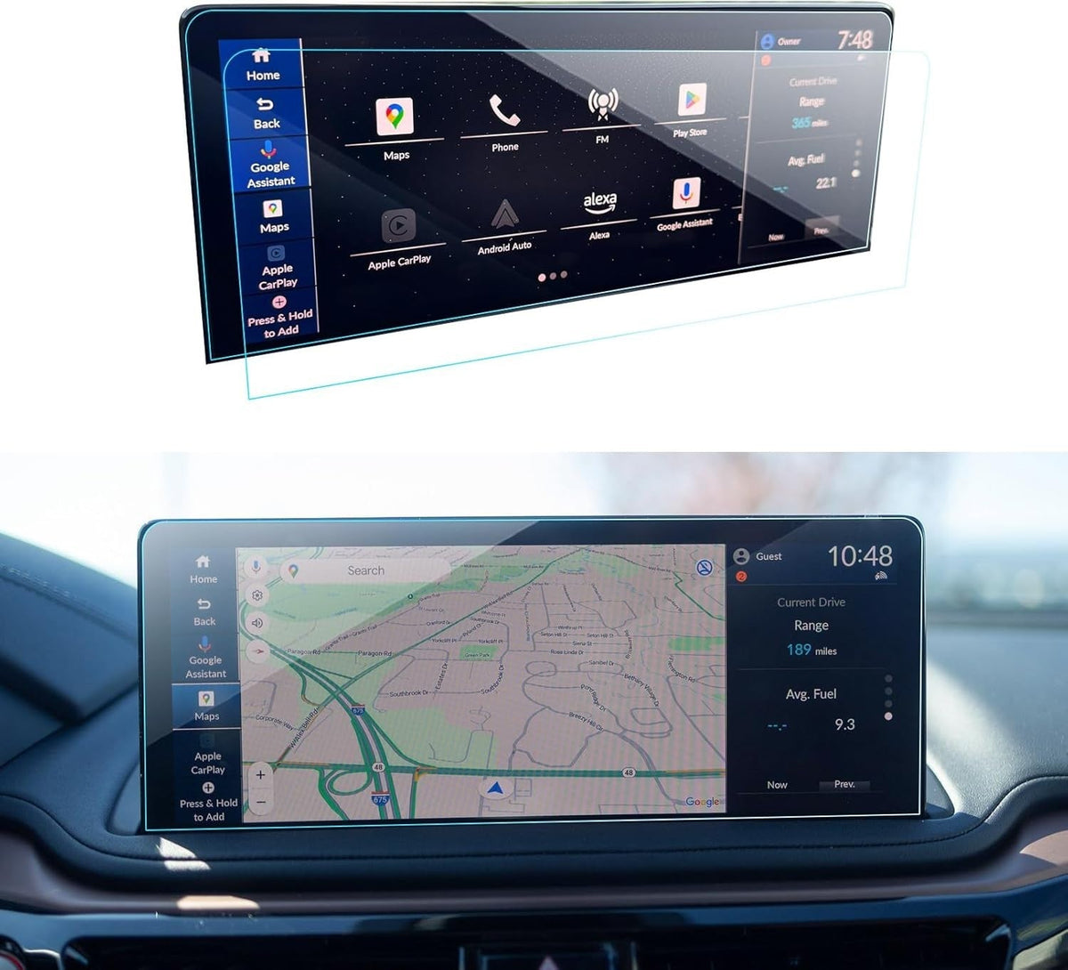 2025‑2026 Acura MDX 12.3‑In Touch Screen Protector 2PCS Nano Film Anti‑Glare - Horizon Endless
