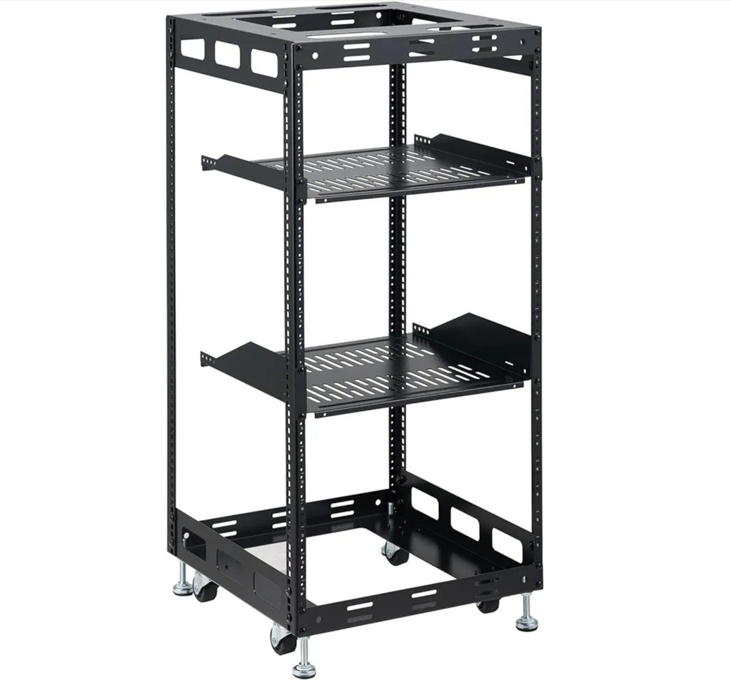 20U Open Frame Network Rack for IT & AV Gear, AV Rack Floor Standing or Wall Mou - Horizon Endless