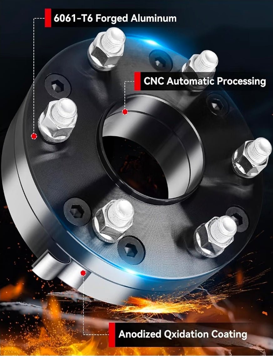 2in 5x4.5 to 6x5.5 Wheel Adapters for Mustang Explorer Aviato 5x114.3mm to 6x139.7mm Hub Centric Wheel Adapters 73.1mm Vehicle Side 78mm Wheel Side with 14x1.5 Thread Pitch 2PCS - Horizon Endless