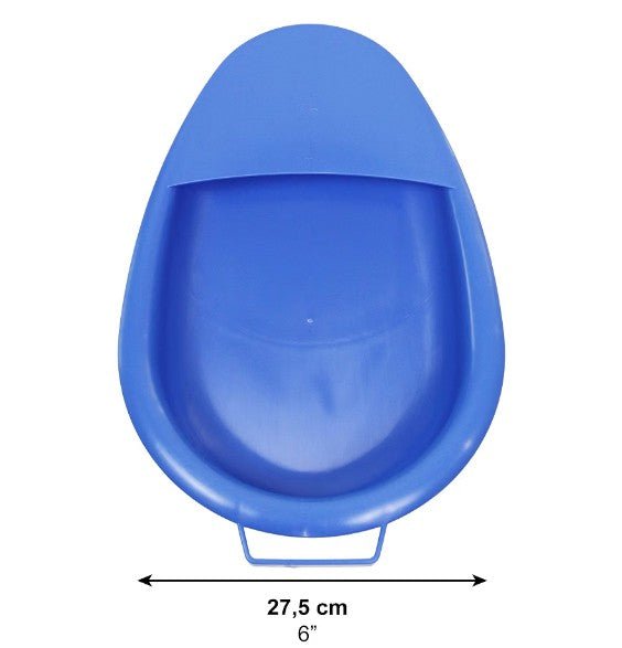 2L Bed Pan for Elderly Men & Women with Handle – Spill-Proof Bedpan for Bedridden & Disabled Adults, Blue - Horizon Endless