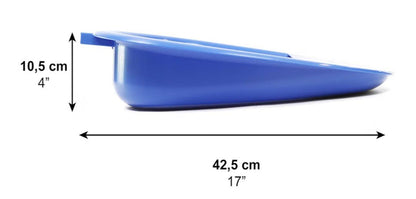 2L Bed Pan for Elderly Men & Women with Handle – Spill-Proof Bedpan for Bedridden & Disabled Adults, Blue - Horizon Endless