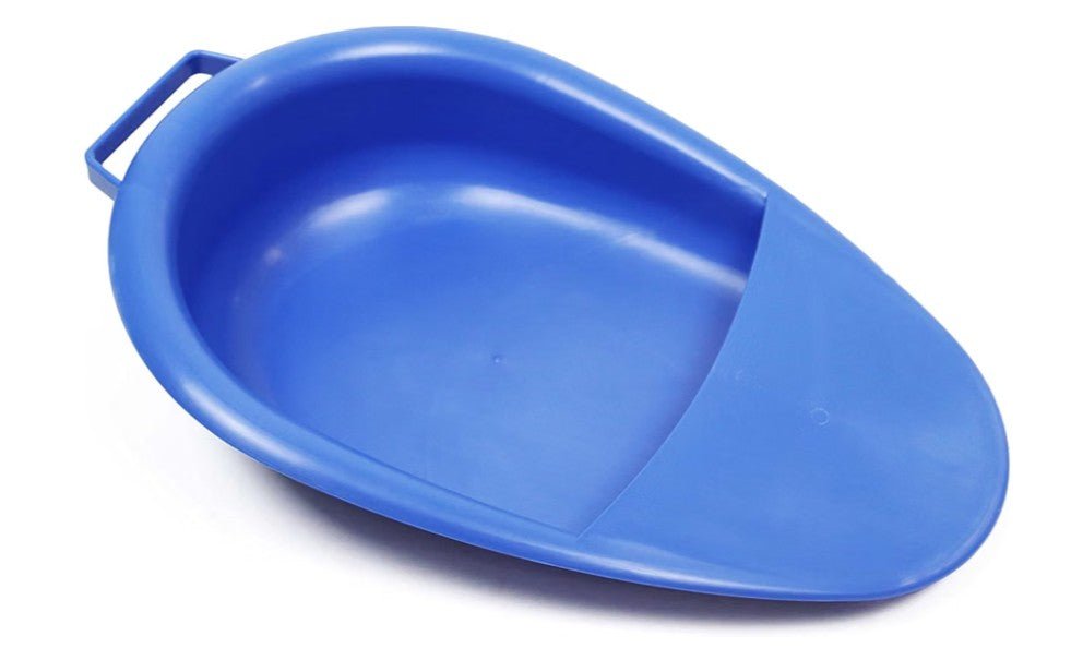 2L Bed Pan for Elderly Men & Women with Handle – Spill-Proof Bedpan for Bedridden & Disabled Adults, Blue - Horizon Endless