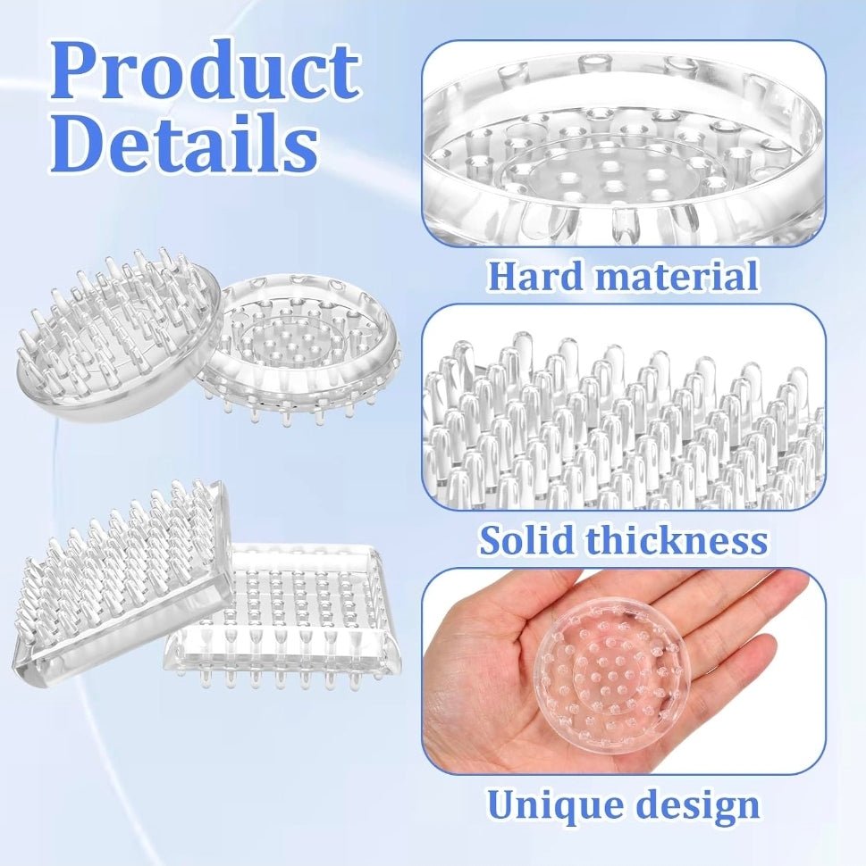 32Pcs Spiked Caster Cups - Clear Carpet Protector for Furniture Feet - Horizon Endless