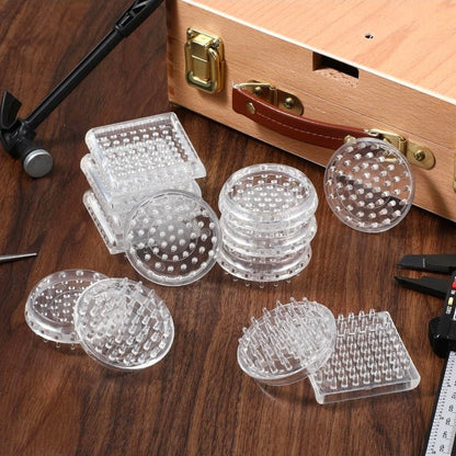 32Pcs Spiked Caster Cups - Clear Carpet Protector for Furniture Feet - Horizon Endless