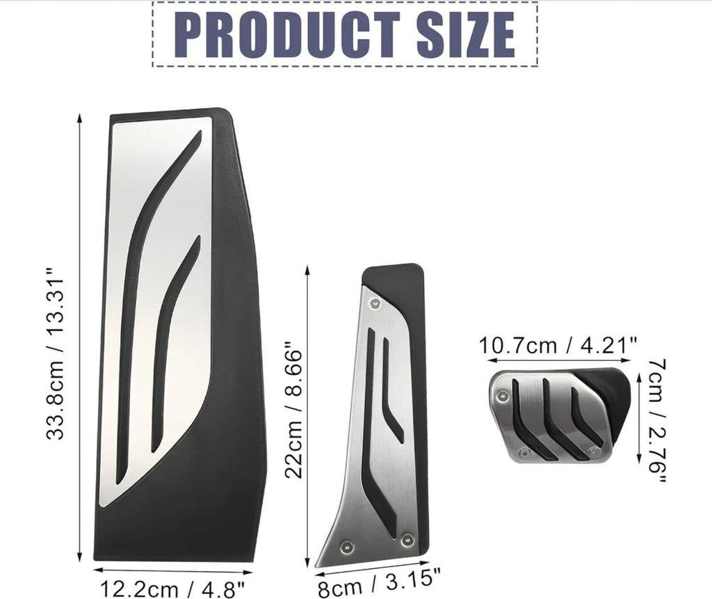 3Pcs Accelerator Pedal and Brake Pedal Cover Set Custom for BMW 1 2 3 4 Series - Horizon Endless
