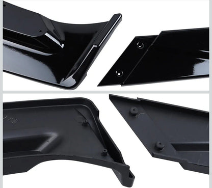 3pcs Front Bumper Lip Spoiler Kit Compatible with Chevy Malibu 2019-2025 Black - Horizon Endless